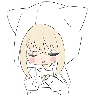 Sticker Худи-тян @Nyasticks - 0