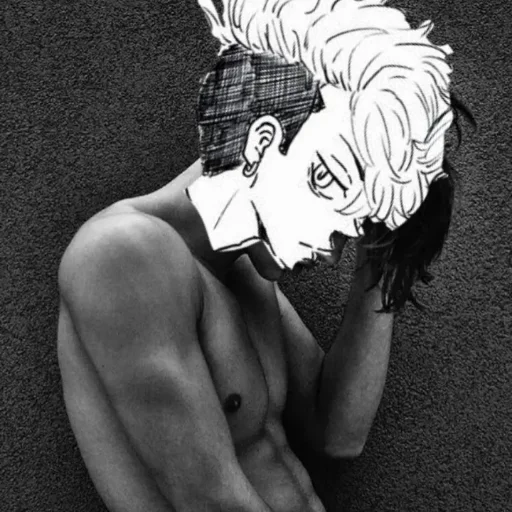 черно-белый человеческое лицо эскиз