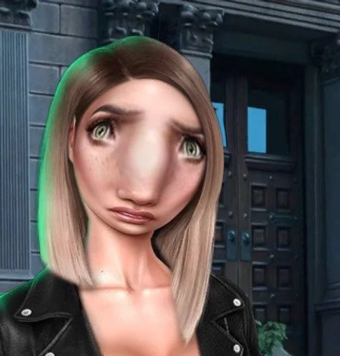 human face person long hair