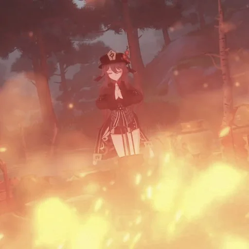 Стикер 𖦹Hu Tao Genshin — @kkebunna - 4