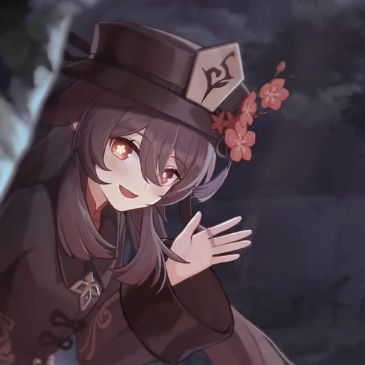 Стикер 𖦹Hu Tao Genshin — @kkebunna - 3