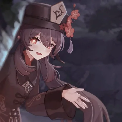 Стикер 𖦹Hu Tao Genshin — @kkebunna - 1