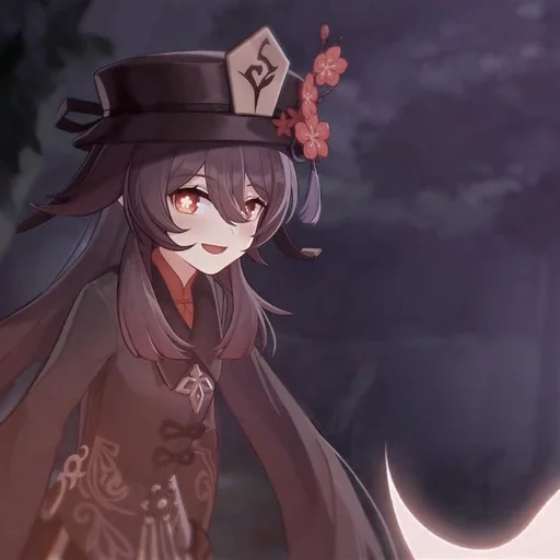 Стикер 𖦹Hu Tao Genshin — @kkebunna - 0