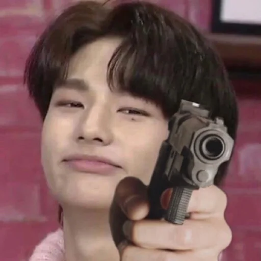 person human face weapon