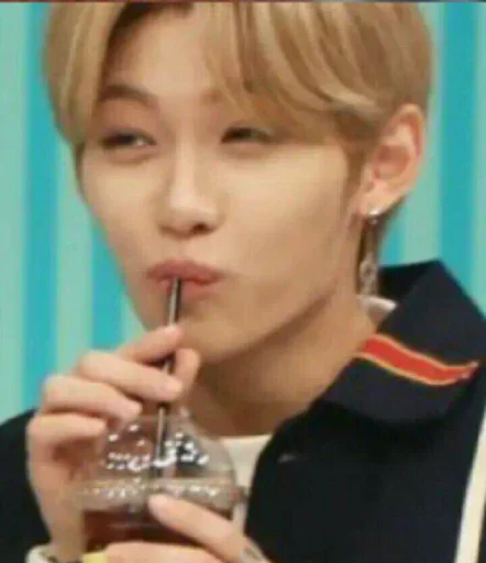 person soft drink human face