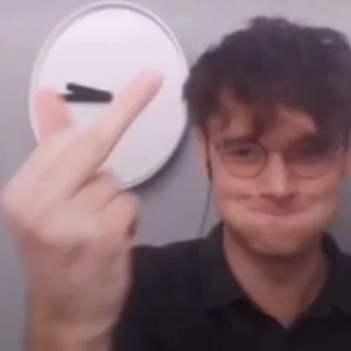 person holding mirror