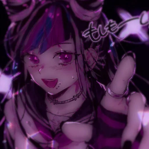 violet magenta human face