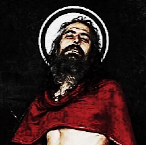 painting human face man