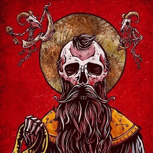 живопись рисование череп