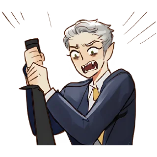 Стикер Эльф в костюме @Nyasticks - 0