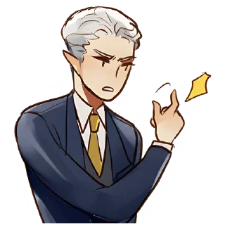 Стикер Эльф в костюме @Nyasticks - 6