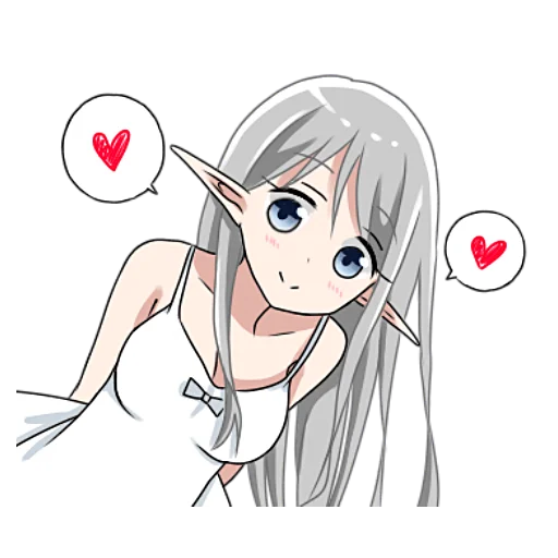 Стикер Эльфийка @nyasticks - 10