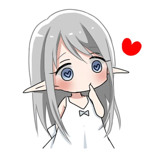 Стикер Эльфийка @nyasticks - 9