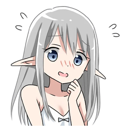 Стикер Эльфийка @nyasticks - 8