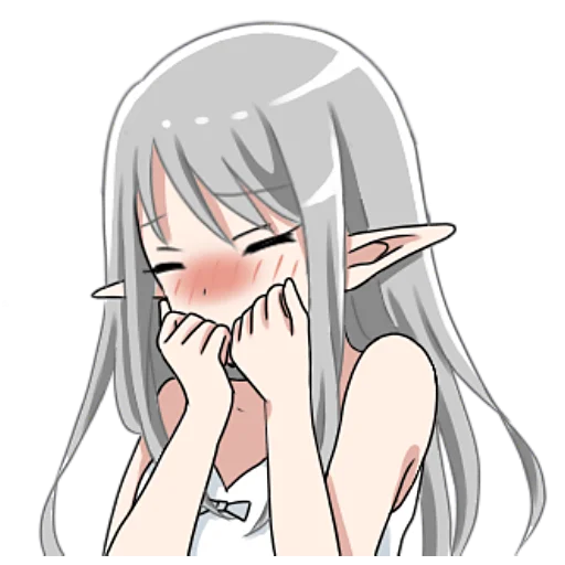 Стикер Эльфийка @nyasticks - 4