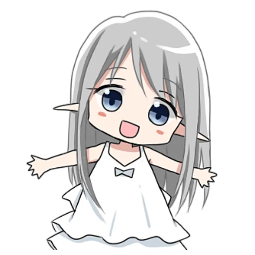 Стикер Эльфийка @nyasticks - 3