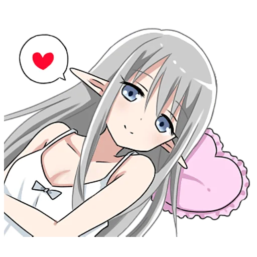 Стикер Эльфийка @nyasticks - 2