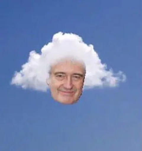 sky cloud human face
