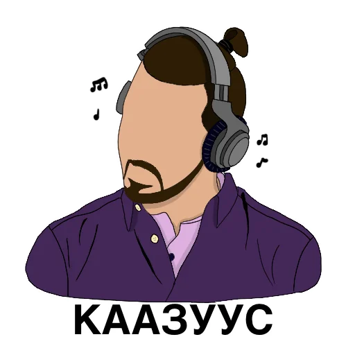 human face headphones clipart