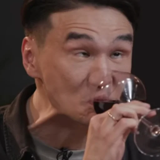 person human face wine glass