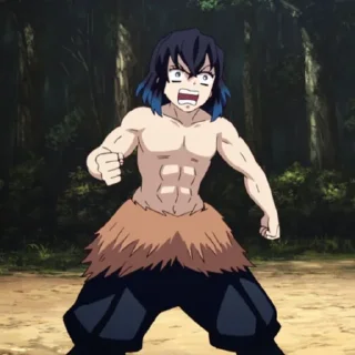 Стикер `Inosuke Hashibira. @JustSomeBullshit - 7