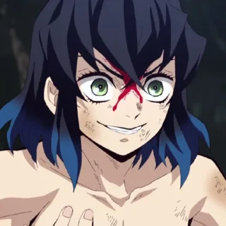 Стикер `Inosuke Hashibira. @JustSomeBullshit - 2