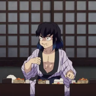Стикер `Inosuke Hashibira. @JustSomeBullshit - 0