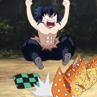 Стикер `Inosuke Hashibira. @JustSomeBullshit - 5