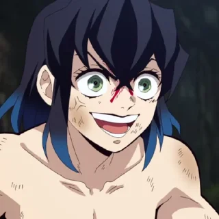 Стикер `Inosuke Hashibira. @JustSomeBullshit - 3