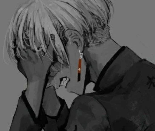 эскиз аниме человеческое лицо