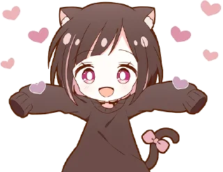 Sticker Kuroneko Chan @jp_stickers - 4
