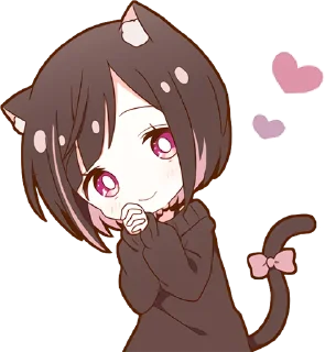 Sticker Kuroneko Chan @jp_stickers - 1