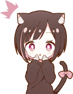 Sticker Kuroneko Chan @jp_stickers - 0
