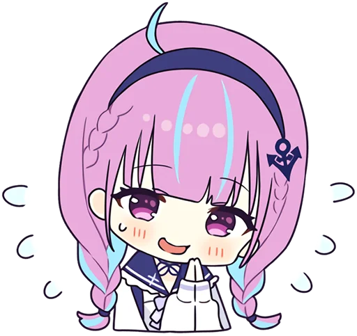 Sticker Minato Aqua @jp_stickers - 7