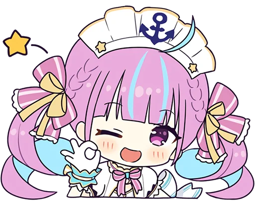 Sticker Minato Aqua @jp_stickers - 1