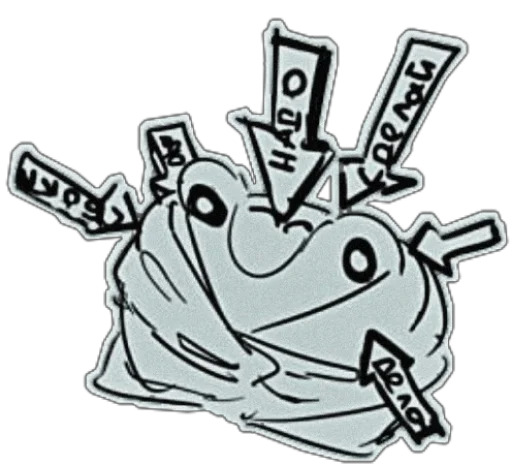 Sticker Жабка устала | @z4chem_i_z4chem - 0