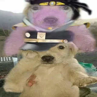 Sticker Крутая желтая собака амогус - 1