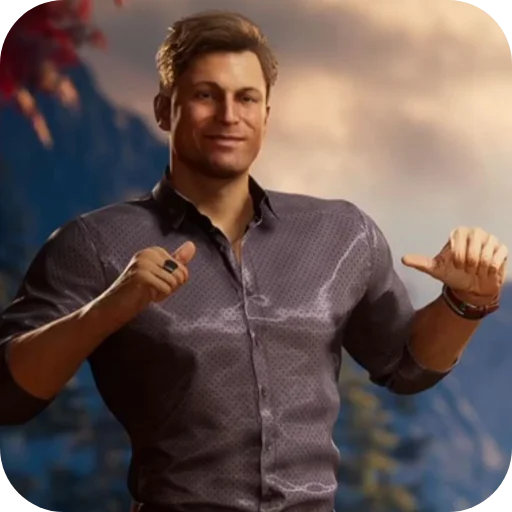 Стикер JohnnyCageEarth928B - 1