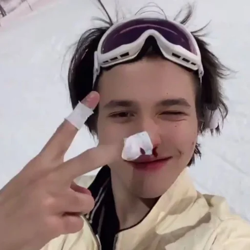 person human face headphones