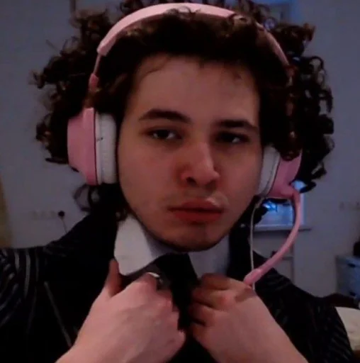 person headphones human face