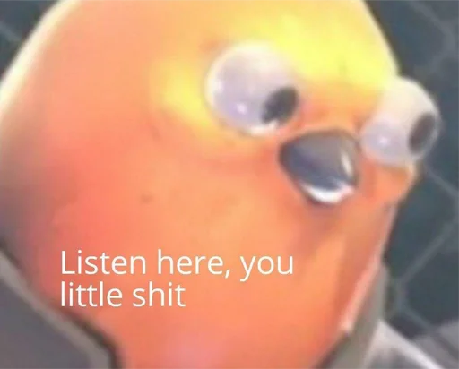 cartoon parrot orange