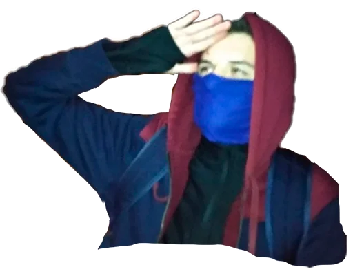 electric blue person art