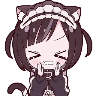 Стикер Куронеко-тян @Nyasticks - 10