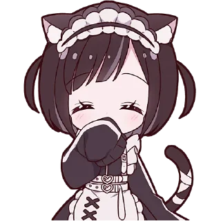 Стикер Куронеко-тян @Nyasticks - 7