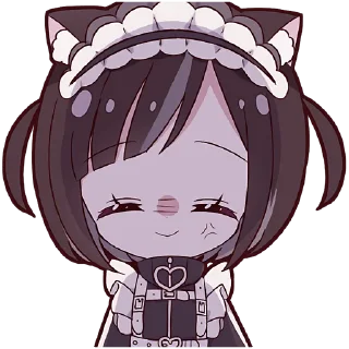 Стикер Куронеко-тян @Nyasticks - 9