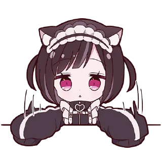 Стикер Куронеко-тян @Nyasticks - 3