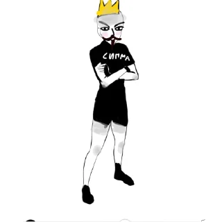 Sticker КВД понос 🤡 анонимусы💪❤️ - 2