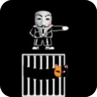 Sticker КВД понос 🤡 анонимусы💪❤️ - 0