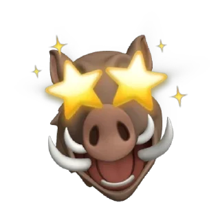 cartoon smile animal figure