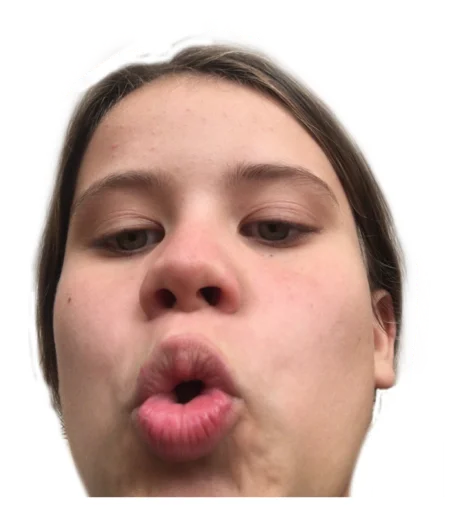 human face cheek lip